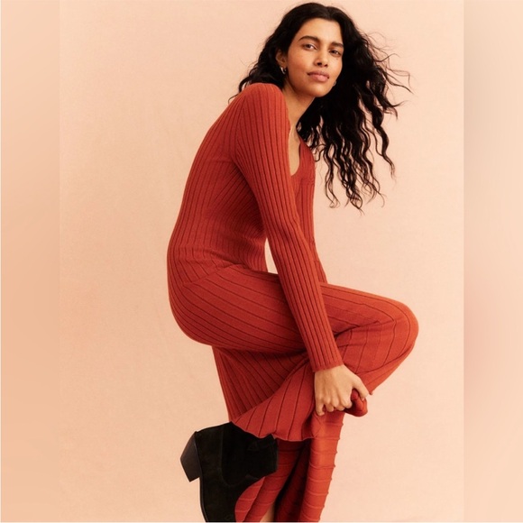 NWT Boden Scoop Neck Knitted Midi Dress - Picture 3 of 9